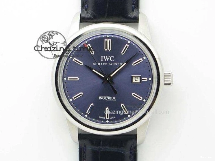 MIROTIME 0601 Lightweight Portugieser Automatic SS IW501708 APSF 1:1 Best Edition Light Blue Dial on Gray Leather Strap A 7012